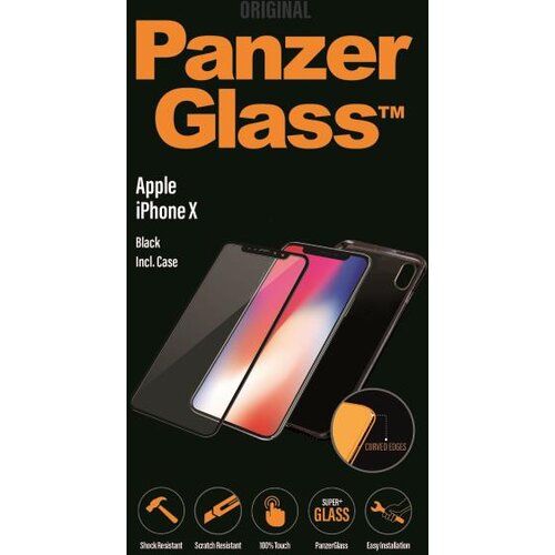PanzerGlass STEKLO ČRNO OVITEK IPHONE X, (612616) Cene