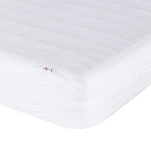 VidaXL Postelja z vzmetnico modra 200x200 cm blago, (22062519) Slike