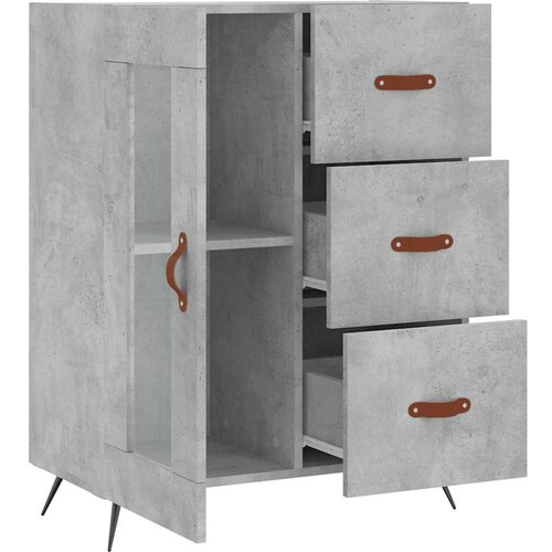  Komoda siva boja betona 69,5x34x90 cm od konstruiranog drva Slike