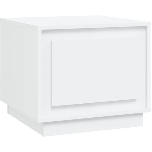 Maison Chic Klubska mizica - kavna mizica - Nizka mizica bela 51x50x44 cm inženirski les, (21755337) Cene
