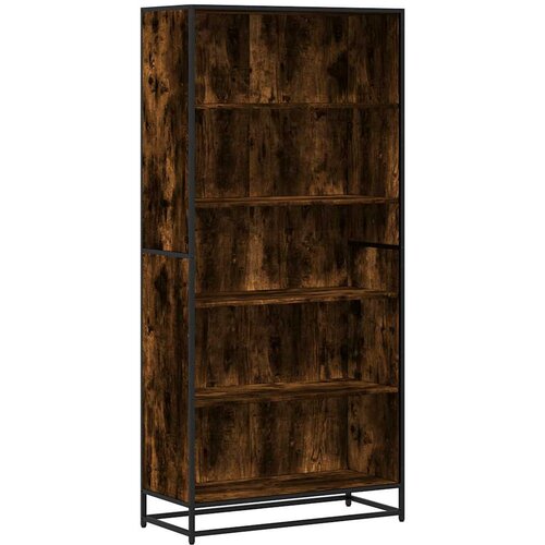 Maison Chic Knjižna omara - Knjižni regal dimljeni hrast 80,5x35x170,5 cm inženirski les, (21726093) Cene