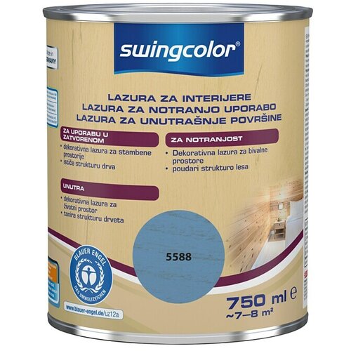 SWINGCOLOR Lazura za zaštitu drva (Plave boje, 750 ml, Na bazi vode) Cijene