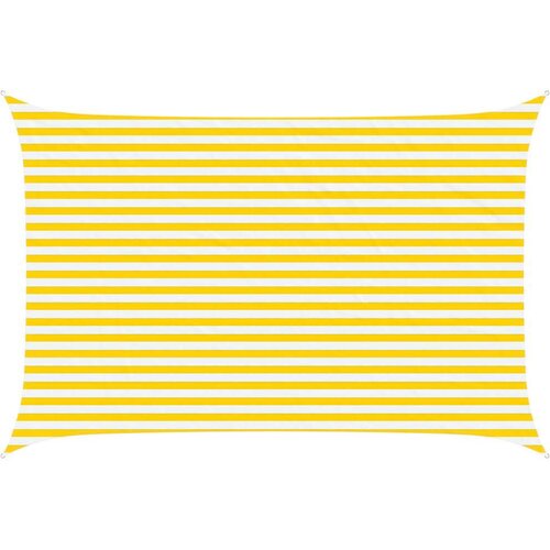  Jedro za sunce Žuta i bijela 4 5 &amp;times; 3 m 100% poliester Oxford - Žuta i bijela 3 x 4 5 m Slike
