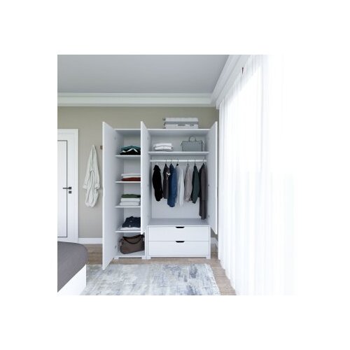 Hanah home Ormar Duru 1600-020, 130x183x45 cm, Bijela Slike