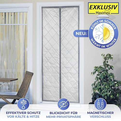 Maximex Siva/srebrna izolacijska zavesa za vrata 80x200 cm &amp;ndash; Slike