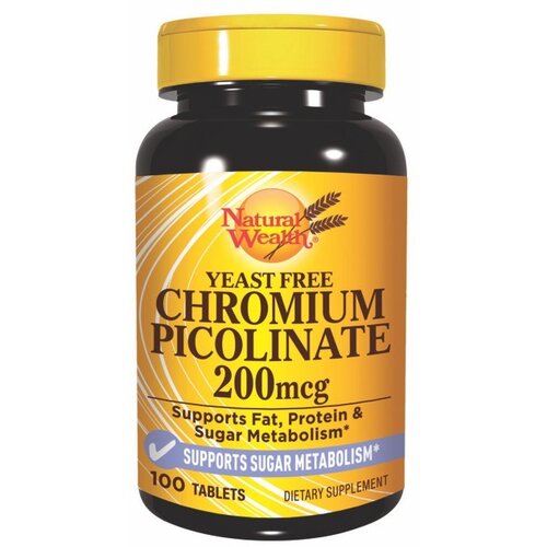 Natural Wealth hrom pikolinat 200mcg 100 tableta Slike