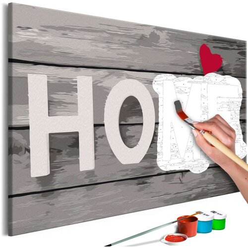  Slika za samostalno slikanje - Grey Letters 60x40 Slike