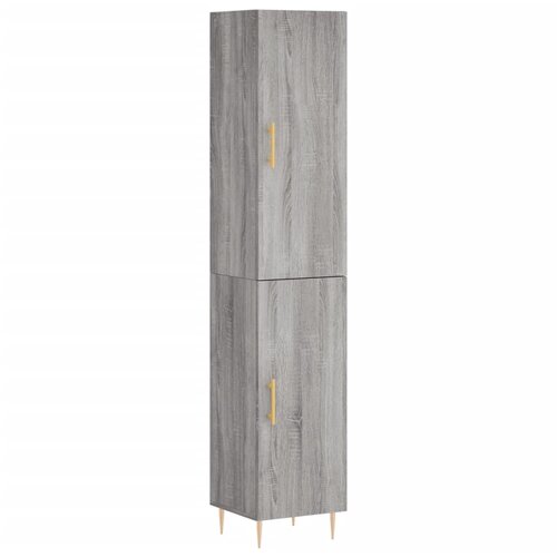 Maison Chic Visoka omara - Komoda - Predalnik siva sonoma 34,5x34x180 cm inženirski les, (21719757) Cene