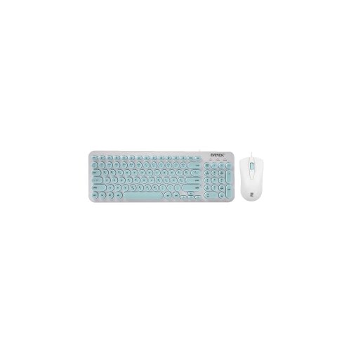  Tastatura + miš Everest KM-01K Turquoise, USB, BiH layout Cene