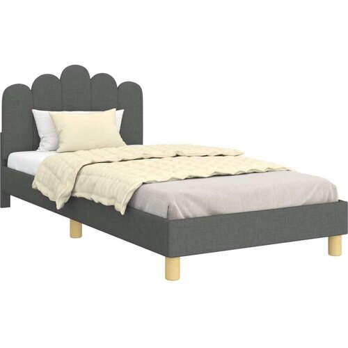  Okvir kreveta za malu djecu s naslonom Tamno siva 90 x 190 cm Slike