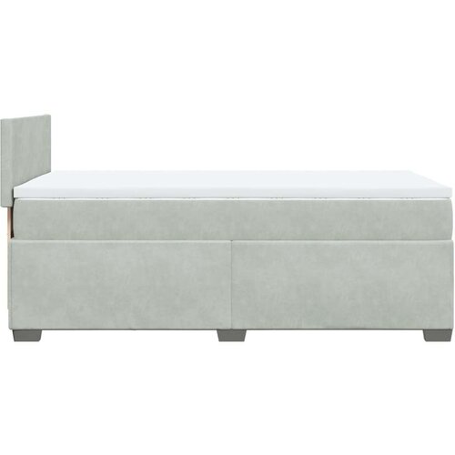 VidaXL Box spring krevet s madracem svjetlosivi 90x190 cm bar&amp;scaron;unasti Slike
