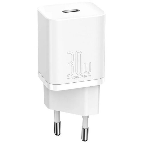 Baseus stenski polnilec Type C Super Si Quick Charger IC PD 30W bel CCSUP-J02/CCCJG30CE Slike