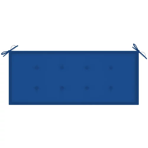Jastuk za vrtnu klupu kraljevski plavi 120x50x4 cm od tkanine