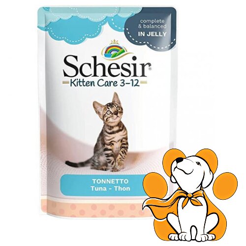 Schesir kitten Tuna In Jelly 85g, Vlažna Hrana Za Mačiće Sa Tunjevinom u Želeu Cene