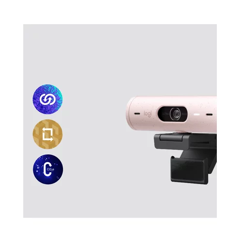 Logitech Kamera Brio 500, roza, USB
