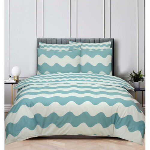 ESSENZA SLEEP 634703-POSTELJINA MARINE 200X200 + 2X60X80 CM VALOVI PLAVI Cijene