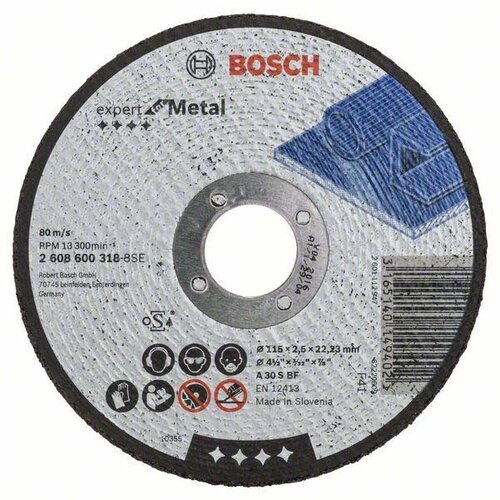 Bosch rezna ploča ravna Expert for Metal A 30 S BF, 115 mm, 2,5 mm - 2608600318 Cene