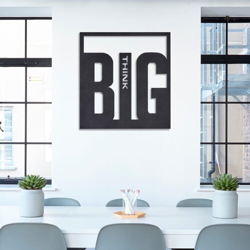 Wallity zidna dekoracija big think, 50 x 50 cm, crna Cene