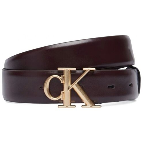 Calvin Klein Jeans Pasovi Lv04f7074g Round Ck Buckle 30mm Kostanjeva Slike