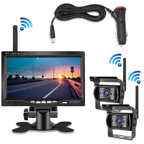  7in monitor sa 2 WiFi kamere - set za kamione i poljoprivredu Cene