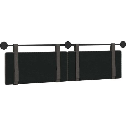  Držeće uzglavlje Zidne Crna 170 x 55 x 5 cm Antikni PU - Crna 160 cm bez LED Slike