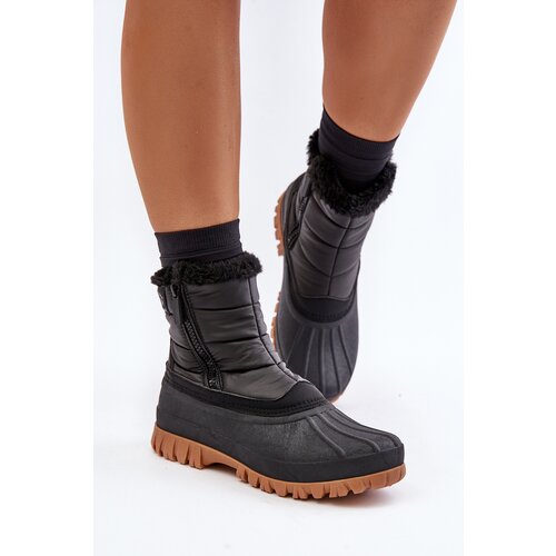 Lee Cooper Women&amp;#039;s Fur Insulated Snow Boots LCJ-24-44-2866 Black Slike