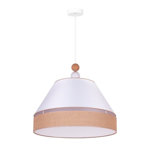  Duolla - Visilica na sajli AVIGNON 1xE27/15W/230V prečnik 50 cm bela/smeđa Slike