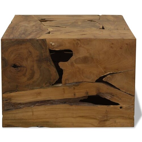 Maison Chic Klubska mizica - kavna mizica - Nizka mizica 50x50x35 cm prava tikovina rjava, (21754154) Cene