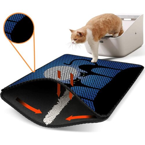 WALLXPERT WC pretinac za mačke Nrszn0227, 45 x 60 cm, Tamnoplava Cijene