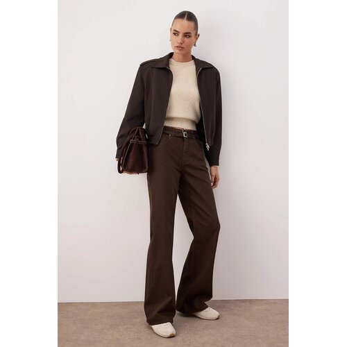 TRENDYOLMILLA ženske pantalone Twoaw26Je00164, braon-braon Cene