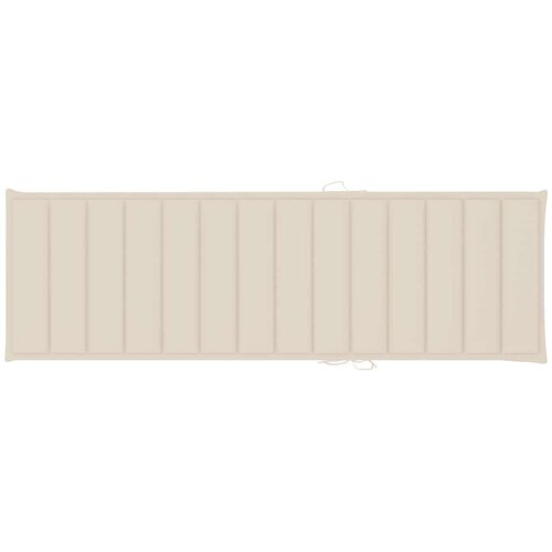  Vrtna ležaljka za sunčanje s jastukom masivno bagremovo drvo Bež 200 x 63 x 85 cm Slike