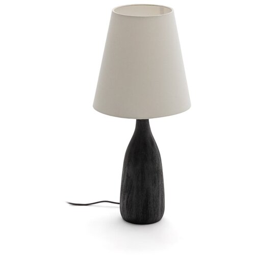 Kave Home Crna/krem stolna lampa s tekstilnim sjenilom (visina 56 cm) Luvia &amp;ndash; Slike
