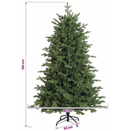  Umjetno božićno drvce s nogom 120 cm 150 LED lampica - 120 cm s LED svjetlima Slike