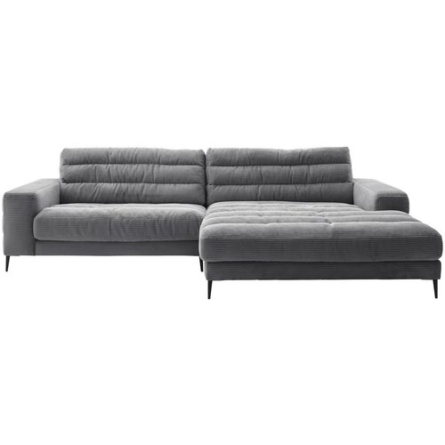 Pure Home Lifestyle SEDEŽNA GARNITURA, rebrasti žamet temno siva Cene