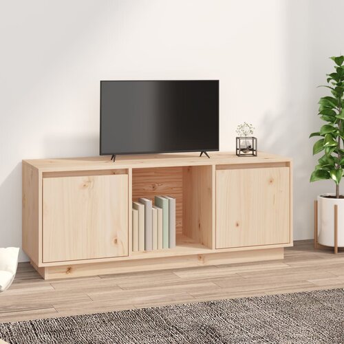 VidaXL TV omarica 110,5x35x44 cm trdna borovina Slike