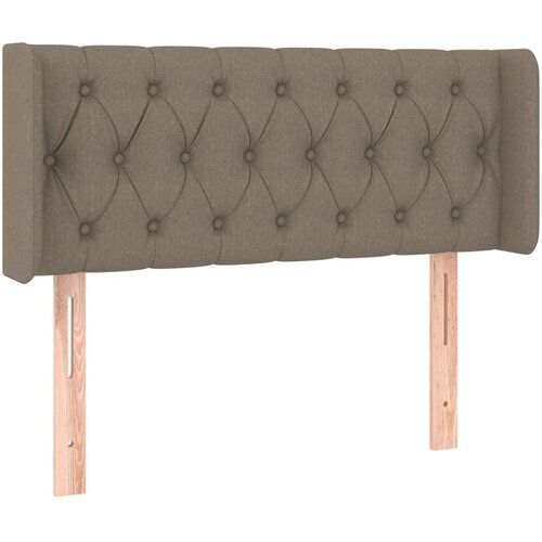 LED uzglavlje smeđesivo 103x16x78/88 cm od tkanine Slike