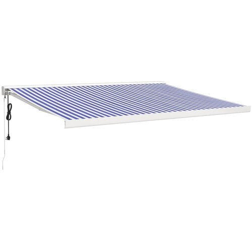 vidaXL Zložljiva tenda modra in bela 4x3 m blago in aluminij, (20760079) Cene