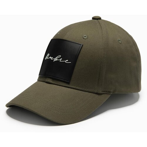 Ombre Men&amp;#039;s baseball cap with visor and large patch - khaki Slike