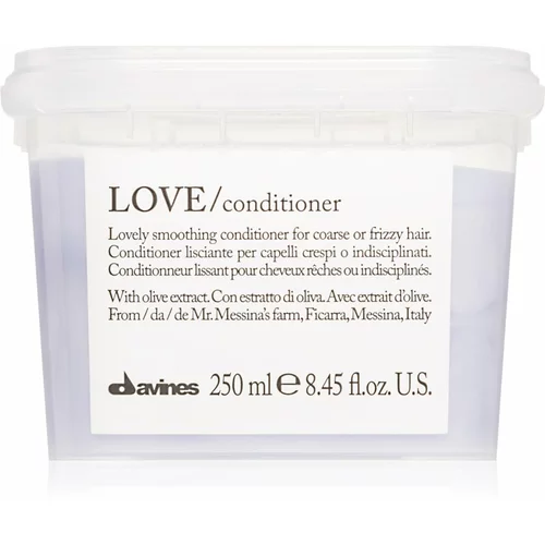 DAVINES Essential Haircare LOVE Smoothing Conditioner regenerator za zaglađivanje za neposlušnu i anti-frizz kosu 250 ml