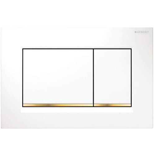 Geberit tipka Sigma 30 bela /pozlaćena /bela (115.883.KK.1) Slike