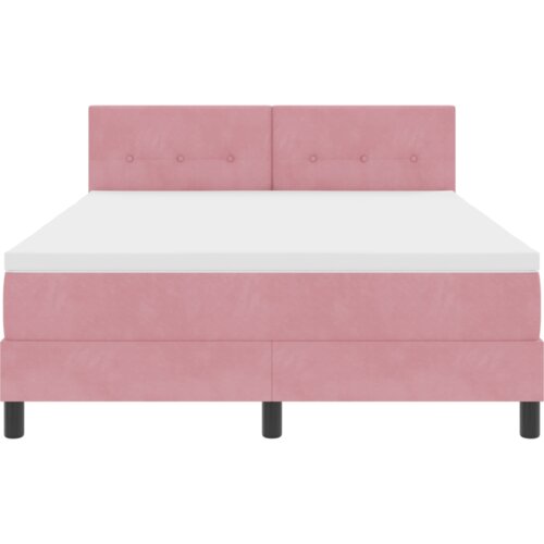 Box Spring Krevet s Madracem i LED-om Ružičasti 160x200 cm Bar&amp;scaron;un Slike