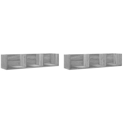 Maison Chic Stenska omarica - Zidna omarica 2 kosa siva sonoma 75x18x16,5 cm inženirski les iu214, (22062415) Slike