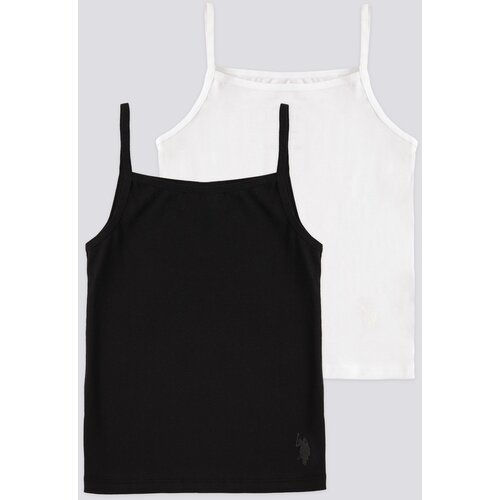 U.S. Polo Assn. Set majica za devojčice US1672, 2 komada, Crna i bela Cene