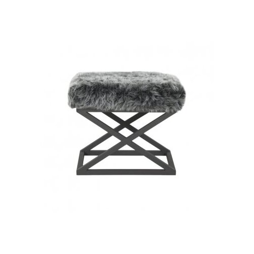 Atelier Del Sofa capraz plush - black, grey blackgrey pouffe Cene
