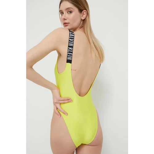 Calvin Klein Jednodijelni kupaći kostim boja: žuta, mekane košarice