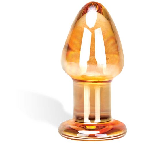 GLAS Over Easy - stakleni analni dildo (zlato) Cijene