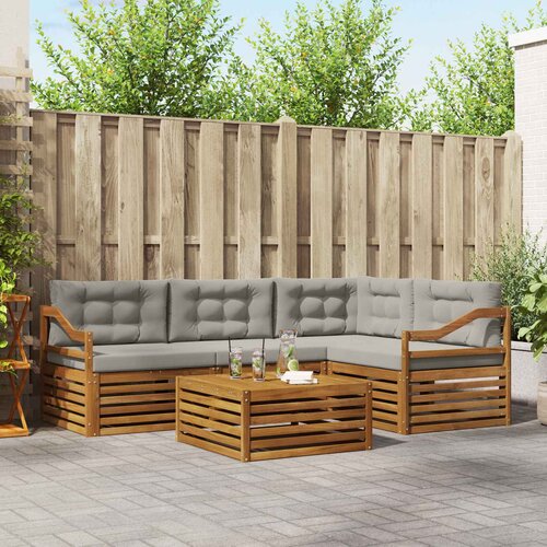  Set vanjskih sofa 5 kom. Prirodna i svijetlo siva Cijene