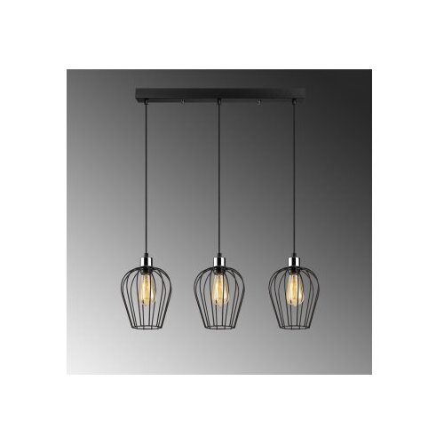 Opviq lights Tel 6701 Viseća svjetiljka, E27, 3x40W, IP20, Crna Slike