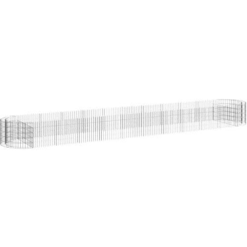  Gabionska povi&amp;scaron;ena gredica od pocinčanog željeza 600x100x50 cm Slike