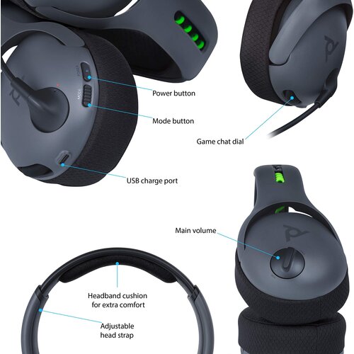 Pdp xboxone wirless headset LVL50 grey slu&amp;scaron;alice Slike